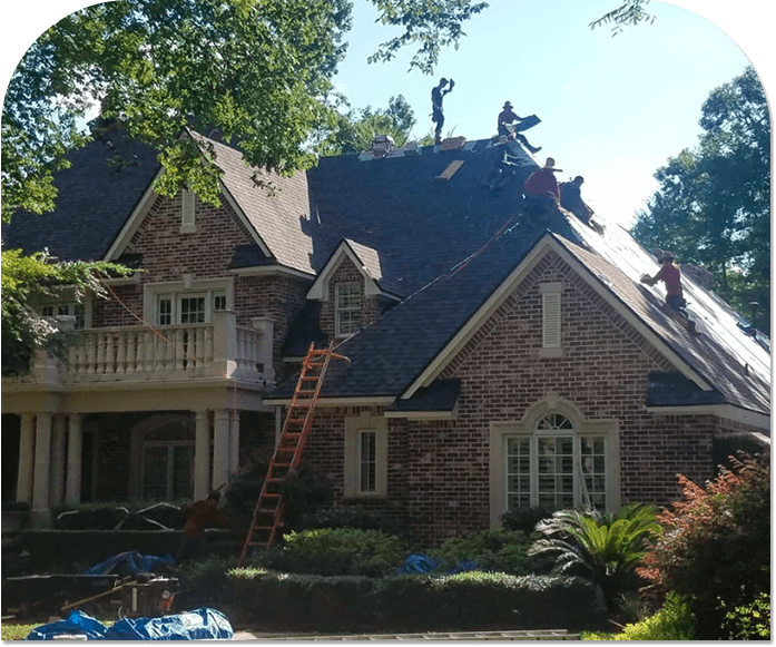 Roofers working from No Mess Gutters & Roofing Services, Inc. - Spring, TX