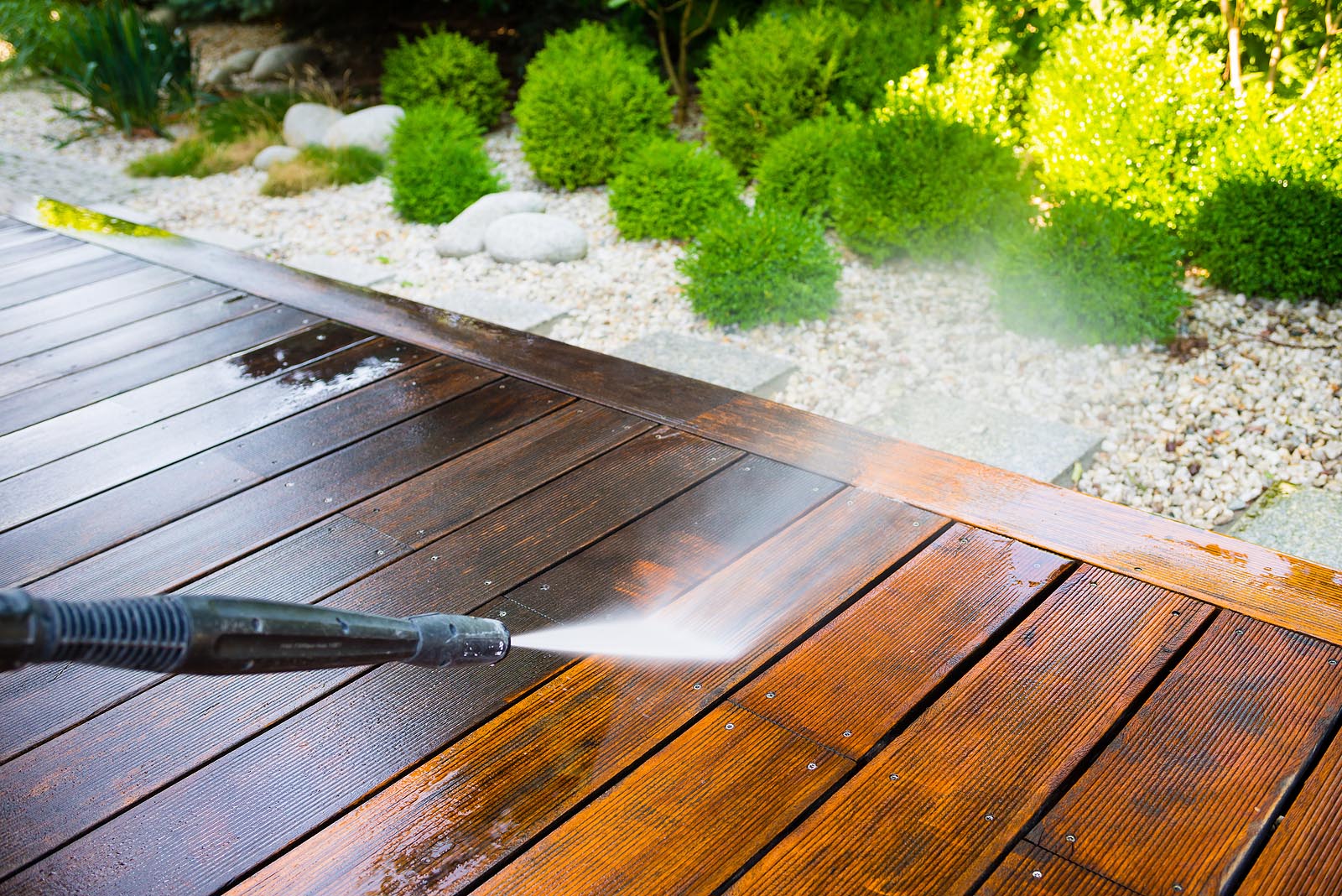 Power washing services from No Mess Gutters & Roofing.
